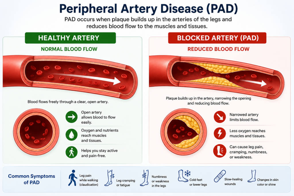 PAD Artery Blockage Infographic